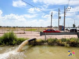 Concluye Gobierno de Meoqui construcción del cárcamo Bugambilias para prevenir inundaciones