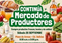 Instalarán este sábado el Mercado de Productores en la Plaza de Armas de Delicias