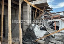 Se impacta contra vivienda en construcción en Camargo y huye