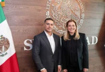 Se reúne Maru Campos con García Harfuch en CDMX por seguridad de Chihuahua