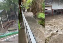 Mini tromba azota Los Filtros y destruye bancas; sube nivel del agua