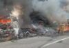 Muere una persona tras choque e incendio en carretera