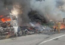 Muere una persona tras choque e incendio en carretera