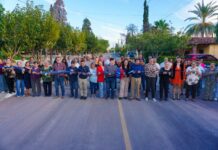 Inaugura Fito Gardea obra de rehabilitación de calles en Estación Conchos