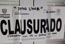 Clausuran bar en Delicias y licorería en Camargo