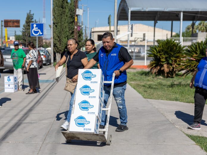 Entregaron 2,080 despensas a adultos mayores y personas con discapacidad en Delicias