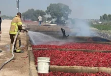 Suma Camargo séptimo incendio de cocedor de chile chipotle en la temporada