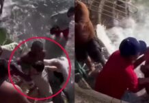 Rescatan a niño arrastrado por olas en Malecón de Mazatlán