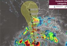 Huracán Simón propulsa lluvias torrenciales y activa alerta roja en costas