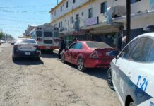 Camión urbano choca auto en el centro de Delicias; deja 6 mil pesos en daños