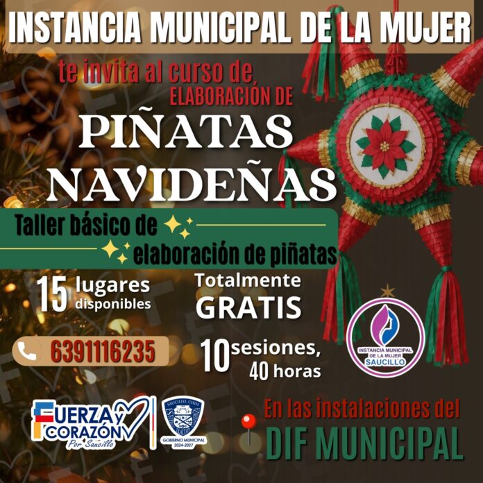 Invita Fito Gardea a participar en taller gratuito de elaboración de piñatas navideñas.