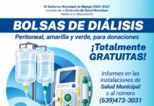 Ofrece Gobierno de Meoqui bolsas para diálisis peritoneal sin costo para quien más lo necesita