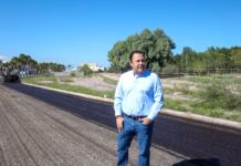 Supervisa Jesús Valenciano trabajos de rehabilitación de carpeta asfáltica en puente cercano al Colegio de Médicos