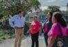 Recorre Marco Bonilla junto con vecinos de las colonias Solidaridad y Universidad arroyo de la calle Toronja Roja